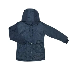 Blue Short Down Lined Raincoat