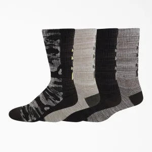 Dickies Logo Crew Socks - Brown Black Camo