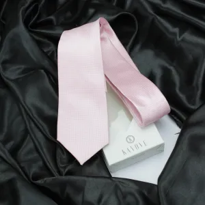 Kovove Glorious Pink Checkered Neck Tie For Men