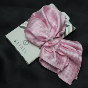 Kovove Glorious Pink Checkered Pocket Square For Men