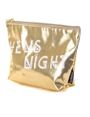 Make-Up Bag | Zip Pouch | HENS NIGHT Metallic Gold