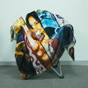 One Piece Printed Sherpa Fleece Blanket