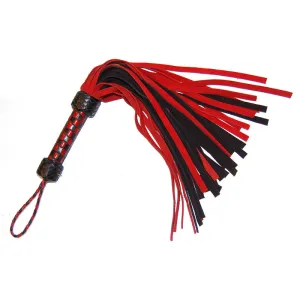 Red Short Suede Flogger (Checkered Grip)