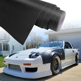 TheLAShop Carbon Fiber Wrap 100ft x 5ft 4D Vinyl Car Wrap Roll Black